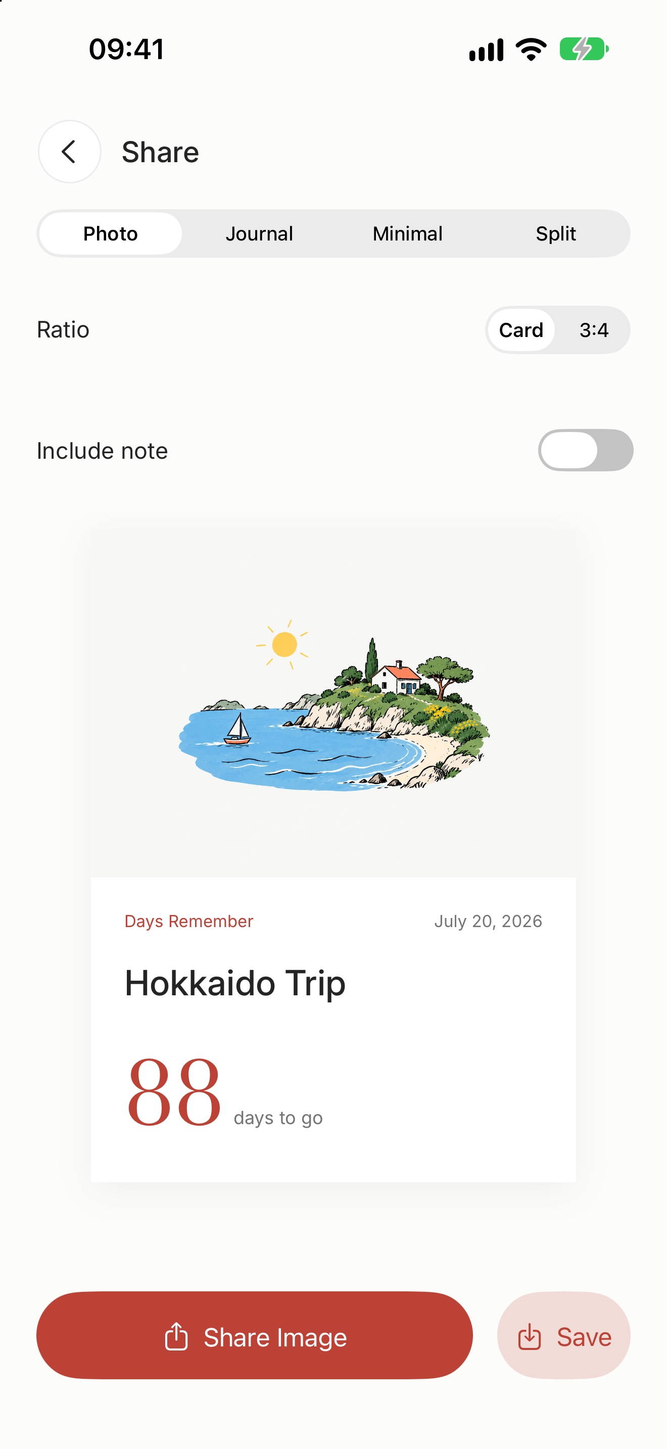 Share card